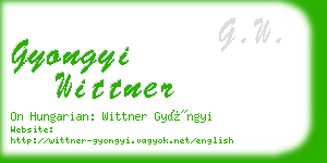 gyongyi wittner business card